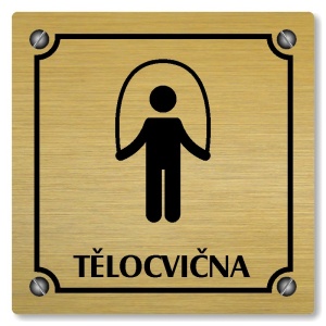 Tělocvična, 80x80mm, zlatá, Kansas